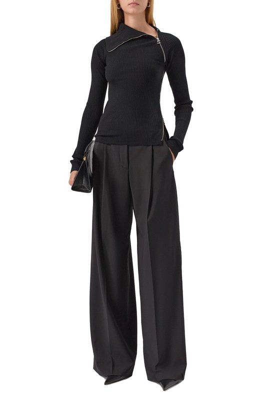 Шерстяные брюки Sportmax VELA Чёрный  VELA Фото 2