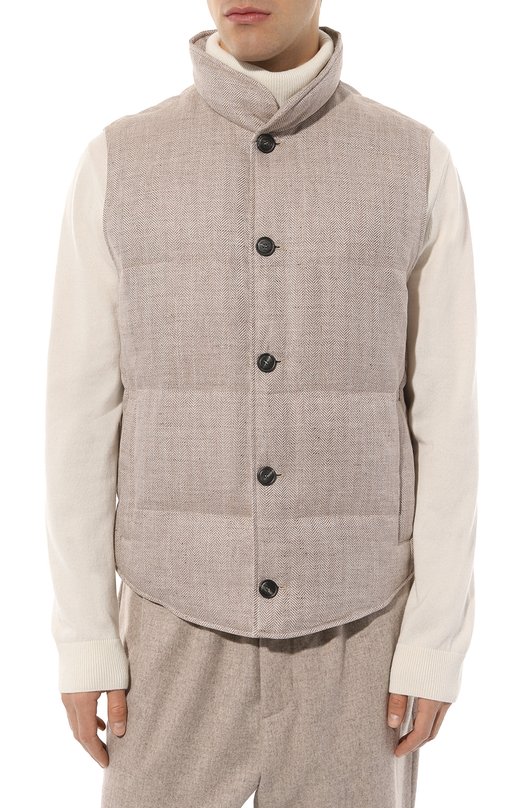 Пуховый жилет Brunello Cucinelli MS4531852 Бежевый  MS4531852 Фото 3