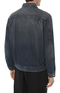 Мужская джинсовая куртка AG ADRIANO GOLDSCHMIED темно-синего цвета, арт. 4488LGN | Фото 4 (Рукава: Длинные; Кросс-КТ: Деним; Материал сплава: Проставлено; Материал внешний: Хлопок, Деним; Драгоценные камни: Проставлено; Длина (верхняя одежда): Короткие; Стили: Кэжуэл)
