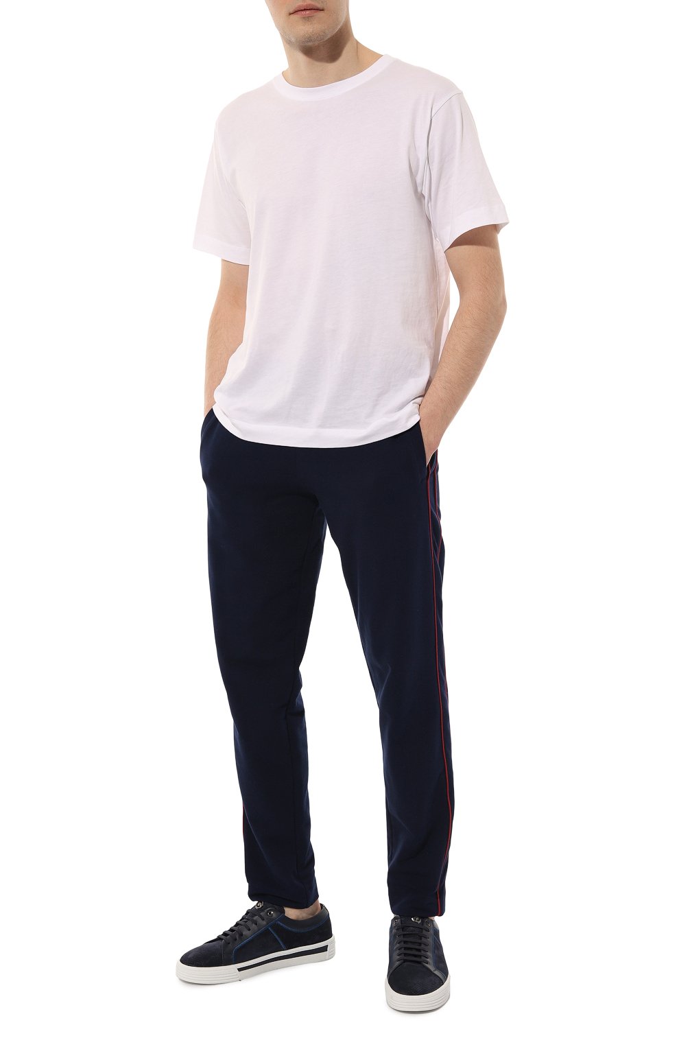 Хлопковые брюки STEFANO RICCI темно-синего цвета по цене 99500 руб., арт. K111020P3D/T23256, фото 2 Хлопковые брюки STEFANO RICCI, арт. K111020P3D/T23256, фото 2