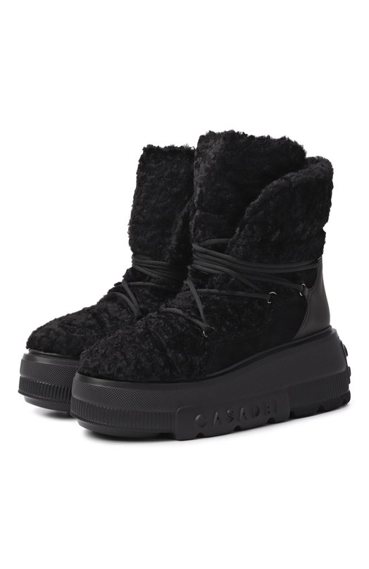 Ботинки Nexus из экомеха Casadei 2X092A071N/SENAL Чёрный 2X092A071N/SENAL