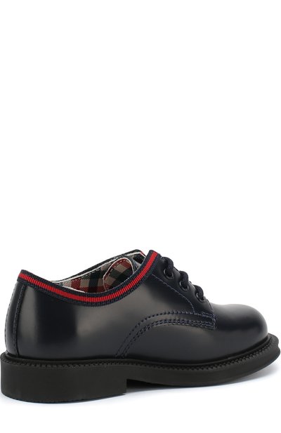 Кожаные дерби с контрастной отделкой GUCCI, арт. 477537/D7310, фото 3
