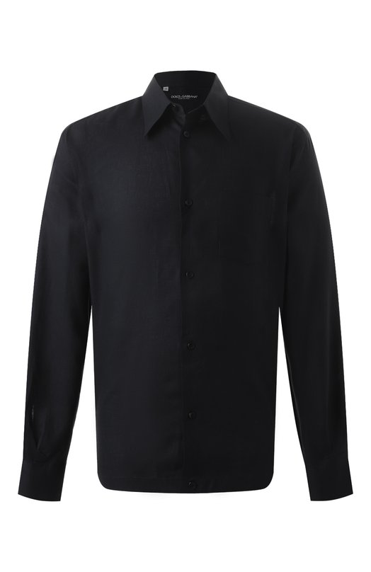 Льняная рубашка Dolce & Gabbana G5KJ0Z/FU4IK Синий G5KJ0Z/FU4IK