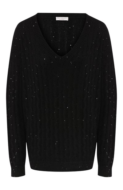 Женский пуловер из смеси кашемира и шелка BRUNELLO CUCINELLI, арт. M73546002