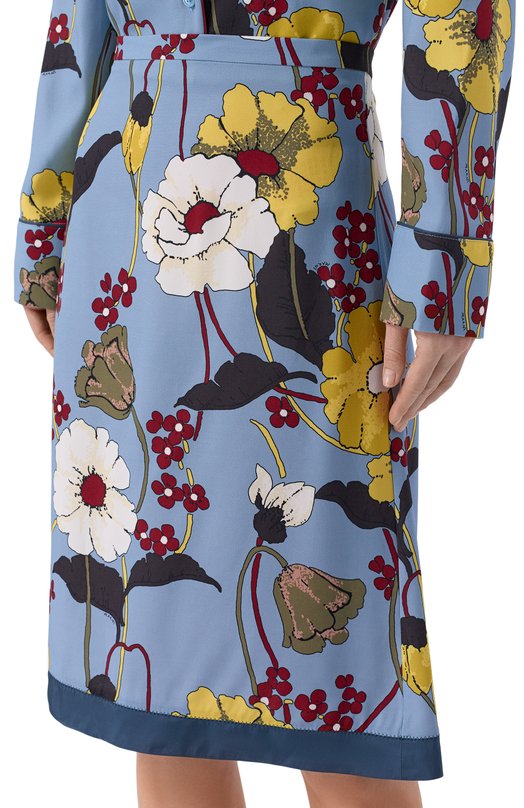 Юбка из вискозы Marni G0MA0811Q0/UTVA65 Голубой  G0MA0811Q0/UTVA65 Фото 5
