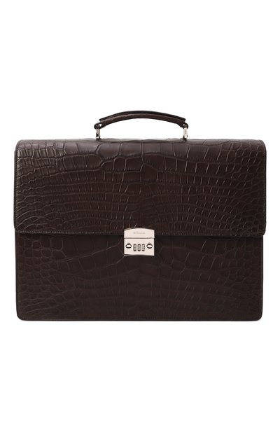 Мужской портфель из кожи аллигатора KITON, арт. UBA0072N0073001000