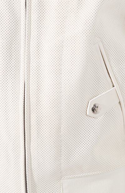 Кожаный бомбер TOM FORD белого цвета по цене 459500 руб., арт. CSL663-LEX251, фото 5 Кожаный бомбер TOM FORD, арт. CSL663-LEX251, фото 5