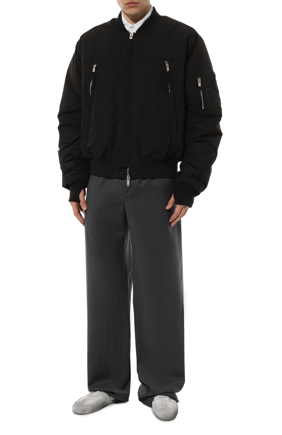 Шерстяные брюки ANN DEMEULEMEESTER, арт. 2402-M-TR01-FA515-088, фото 2