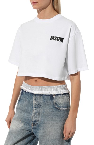 Хлопковая футболка MSGM, арт. 3641MDM94/247002, фото 3