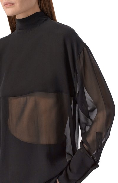 Шелковая блузка ARMARIUM черного цвета по цене 120000 руб., арт. ARMFWSH11/SE08, фото 5 Шелковая блузка ARMARIUM, арт. ARMFWSH11/SE08, фото 5