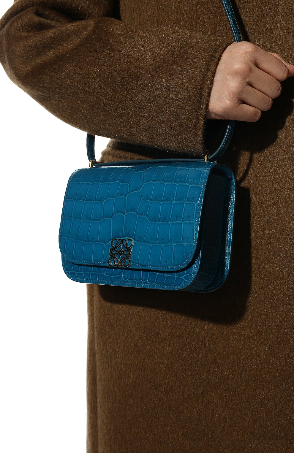 Сумка goya из кожи крокодила LOEWE бирюзового цвета по цене 2090000 руб., арт. A896N09X03/CP0R, фото 2 Сумка goya из кожи крокодила LOEWE, арт. A896N09X03/CP0R, фото 2