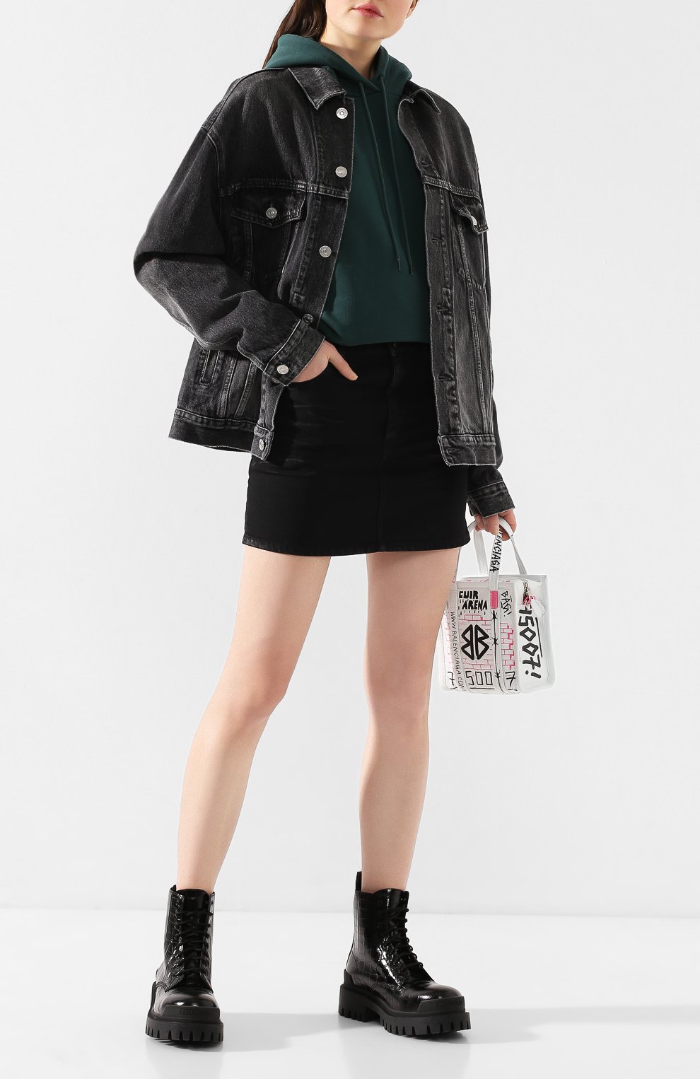 Джинсовая куртка BALENCIAGA темно-серого цвета по цене 152000 руб., арт. 557388/TBP47, фото 2 Джинсовая куртка BALENCIAGA, арт. 557388/TBP47, фото 2