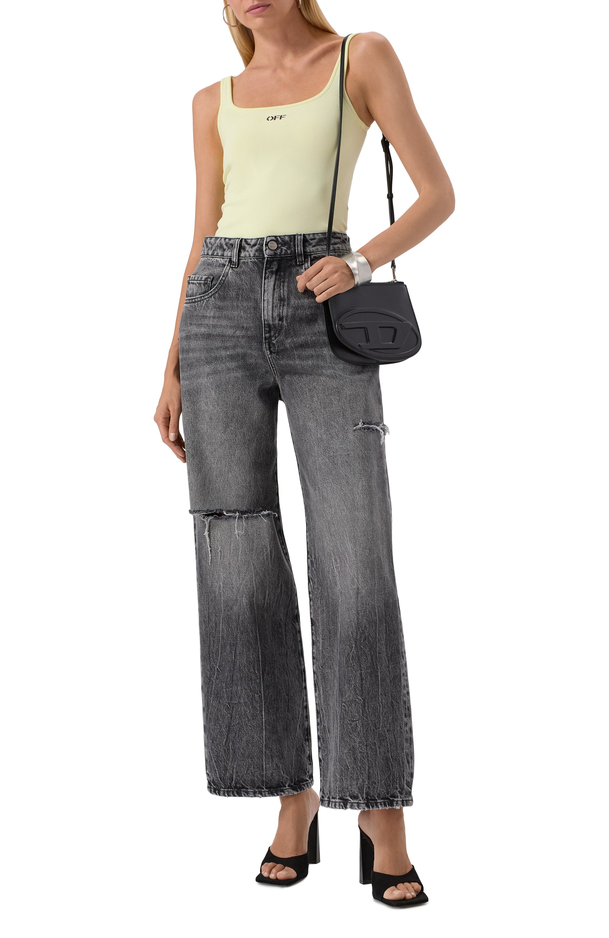 Майка из вискозы OFF-WHITE, арт. 0WHT02DS25KNI001146G, фото 2