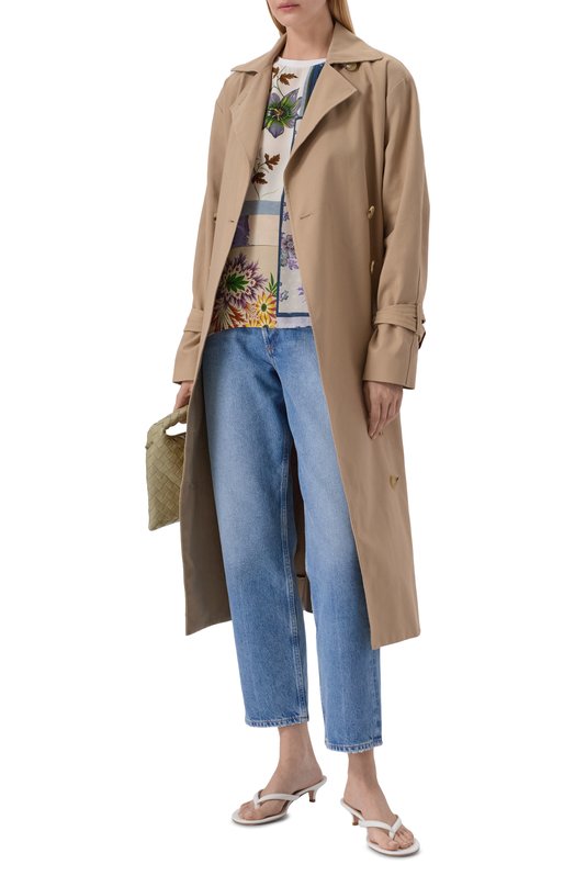 Хлопковая футболка Weekend Max Mara WKDPAMPAS Разноцветный  WKDPAMPAS Фото 2