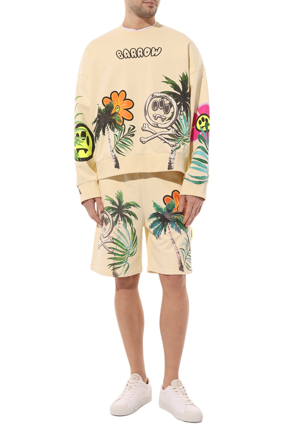 Хлопковый свитшот BARROW кремового цвета по цене 35800 руб., арт. 034085, фото 2 Хлопковый свитшот BARROW, арт. 034085, фото 2