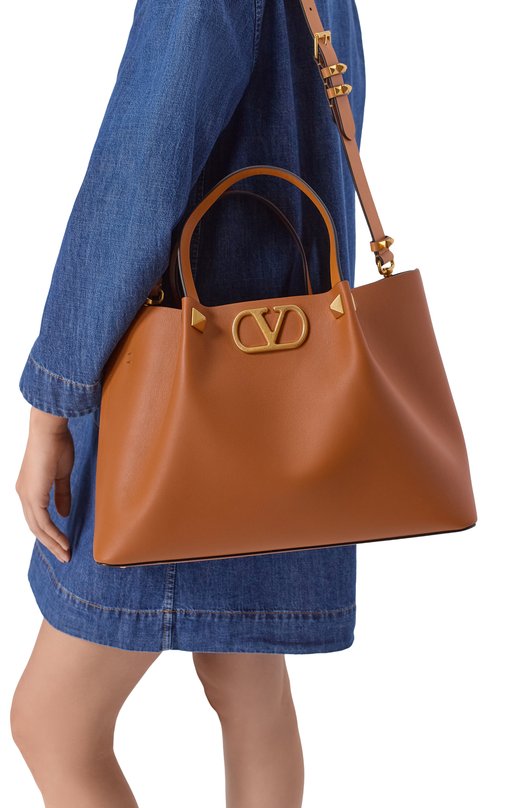 Сумка-тоут Vlogo medium Valentino 8W2B0T01/LSX Коричневый  8W2B0T01/LSX Фото 2