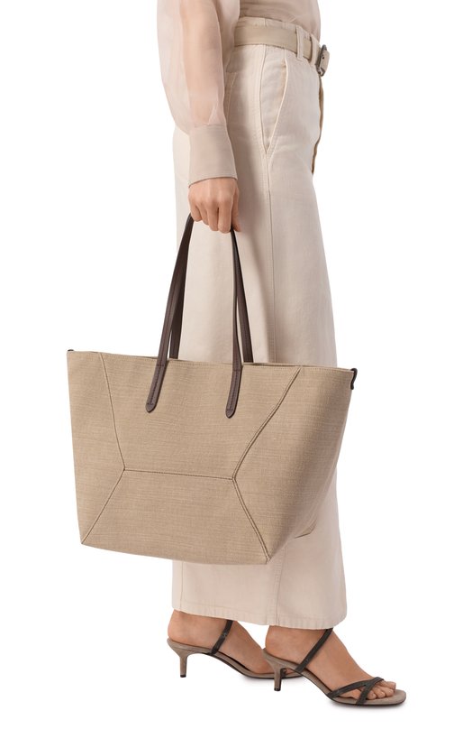 Сумка-тоут Brunello Cucinelli MB8TD2571 Бежевый  MB8TD2571 Фото 2