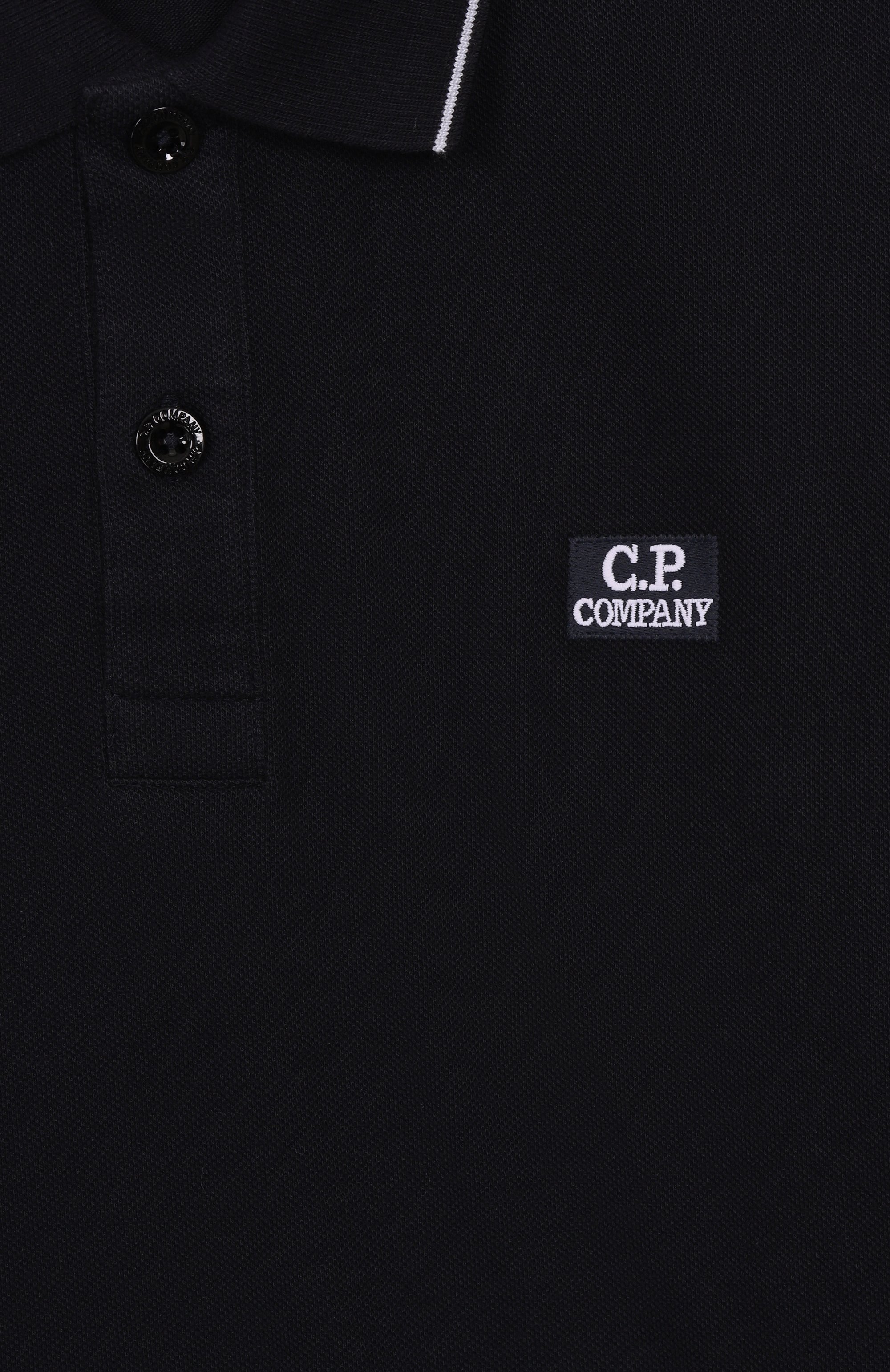 Хлопковое поло C.P. COMPANY темно-синего цвета по цене 12100 руб., арт. C0M001/LFA04/10-14, фото 3 Хлопковое поло C.P. COMPANY, арт. C0M001/LFA04/10-14, фото 3