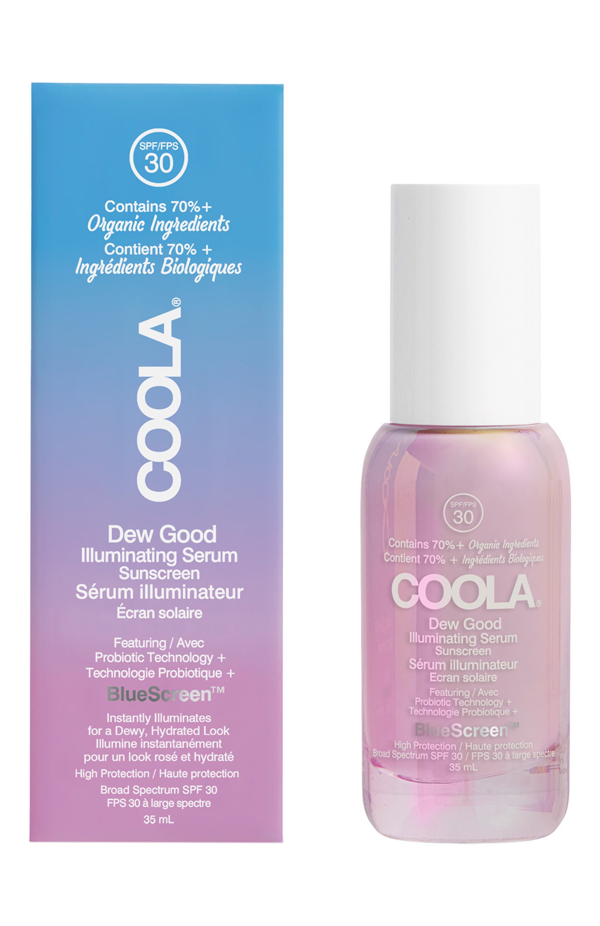 Солнцезащитная сыворотка для лица spf30 (35ml) COOLA бесцветного цвета по цене 8000 руб., арт. CL10507MRK, фото 2 Солнцезащитная сыворотка для лица spf30 (35ml) COOLA, арт. CL10507MRK, фото 2