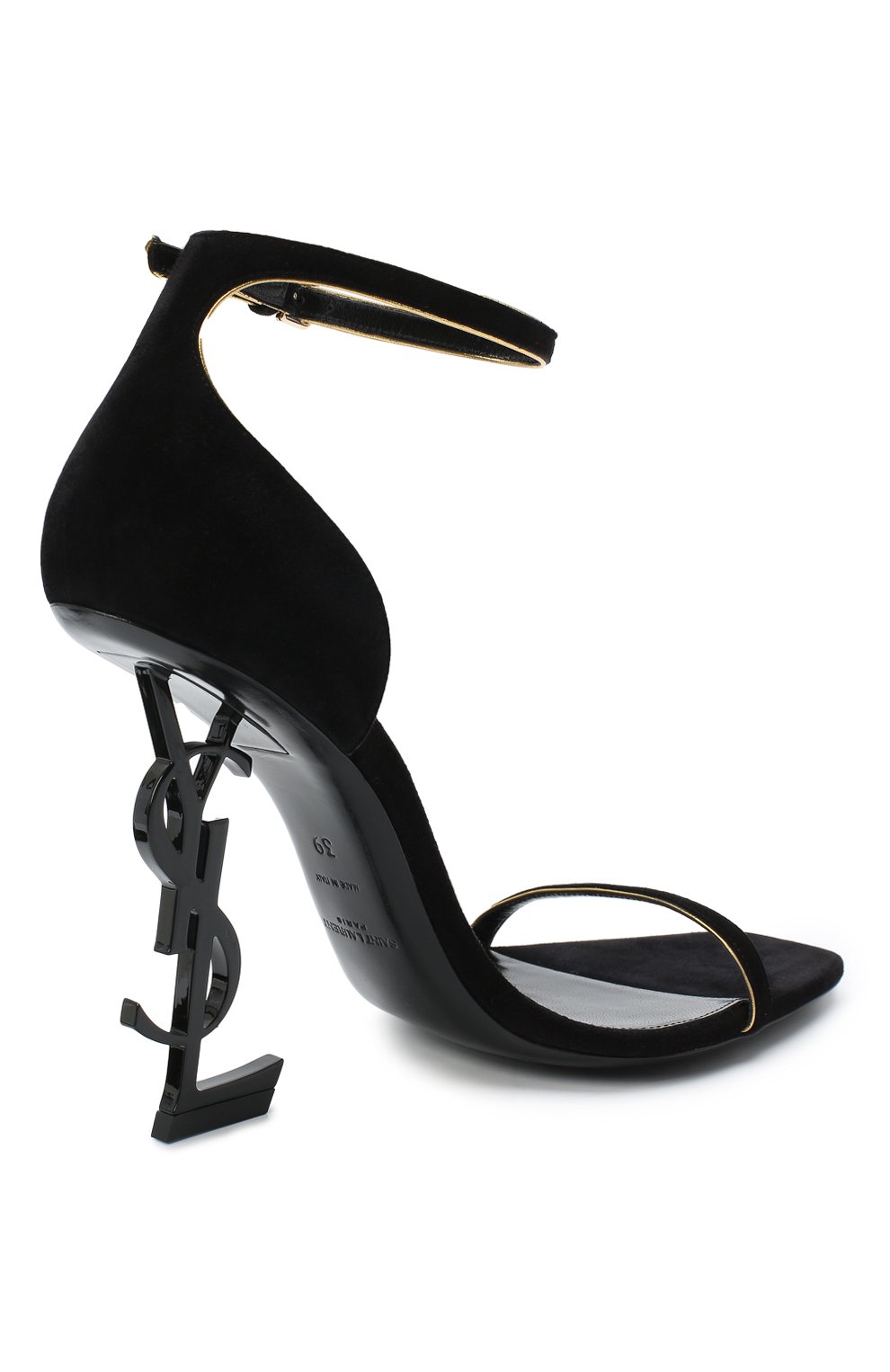 Замшевые босоножки opyum SAINT LAURENT, арт. 632437/C20VV, фото 4