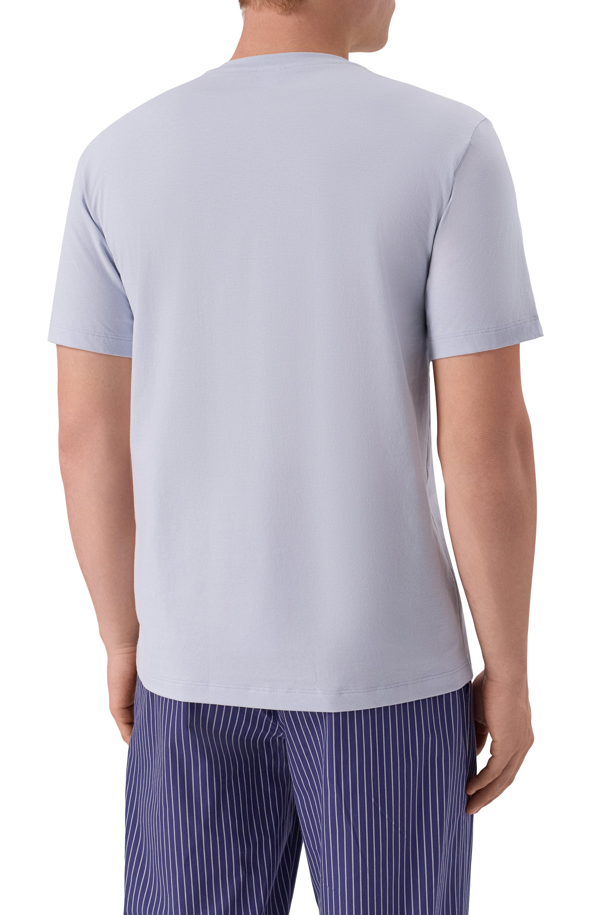 Хлопковая футболка HANRO синего цвета по цене 9660 руб., арт. 075050., фото 4 Хлопковая футболка HANRO, арт. 075050., фото 4