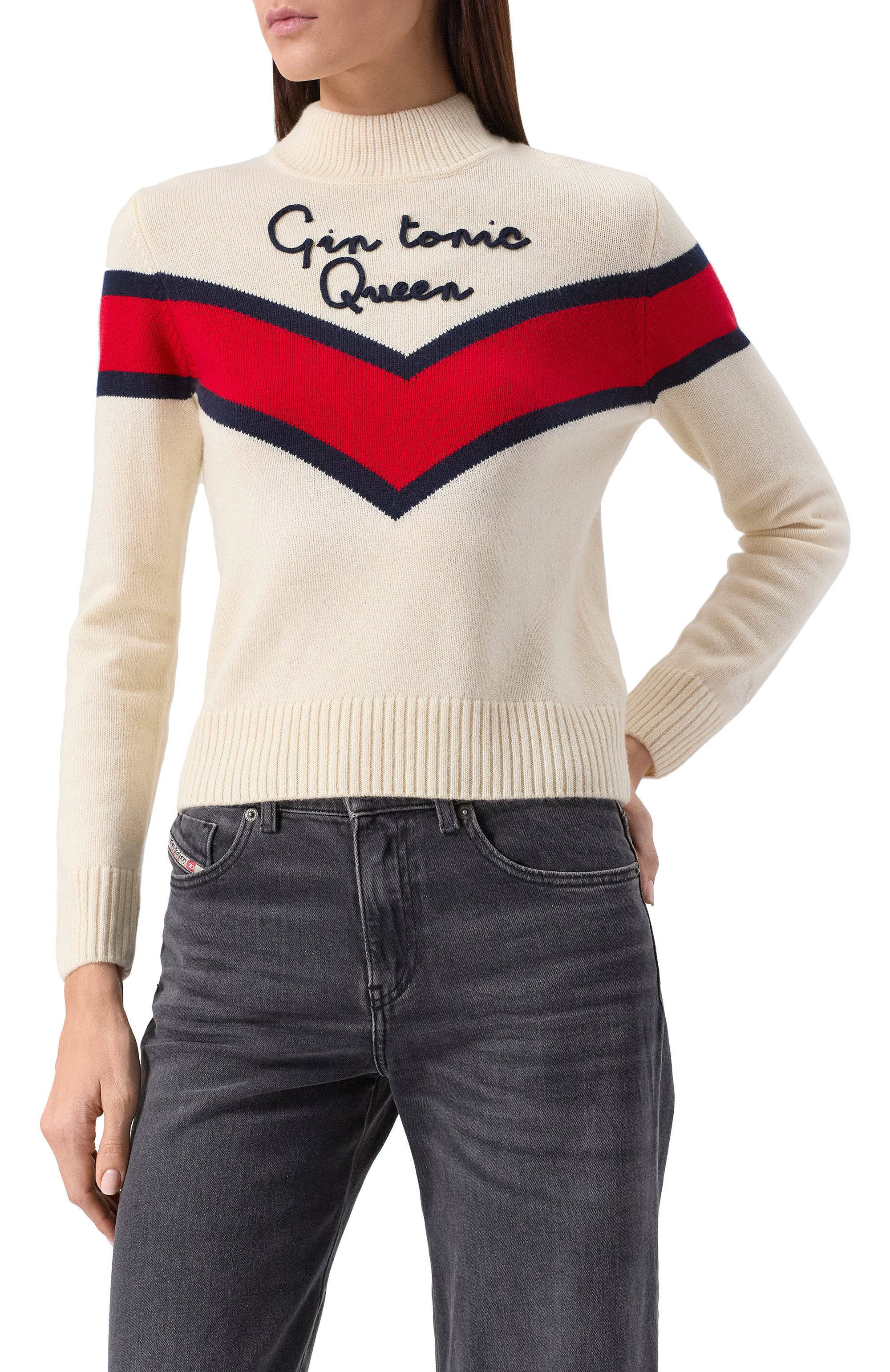 Свитер из шерсти и вискозы MC2 SAINT BARTH кремового цвета по цене 19800 руб., арт. PEAK/04167G, фото 3 Свитер из шерсти и вискозы MC2 SAINT BARTH, арт. PEAK/04167G, фото 3