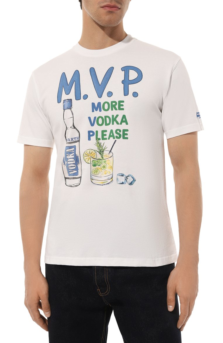 Мужская хлопковая футболка MC2 SAINT BARTH белого цвета, арт. STBM TSHIRT MAN/TSHM001/02203B | Фото 3 (Длина (для топов): Стандартные; Материал внешний: Хлопок; Рукава: Короткие; Принт: С принтом; Стили: Кэжуэл; Кросс-КТ: Пляж, Джерси; Мужское Кросс-КТ: Футболка-одежда)