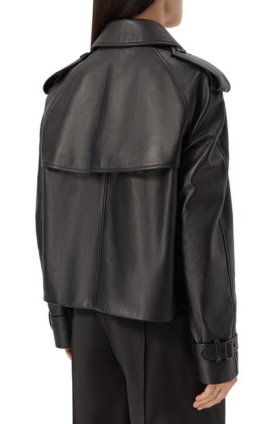Кожаная куртка BURBERRY черного цвета по цене 577500 руб., арт. 8127296, фото 4 Кожаная куртка BURBERRY, арт. 8127296, фото 4