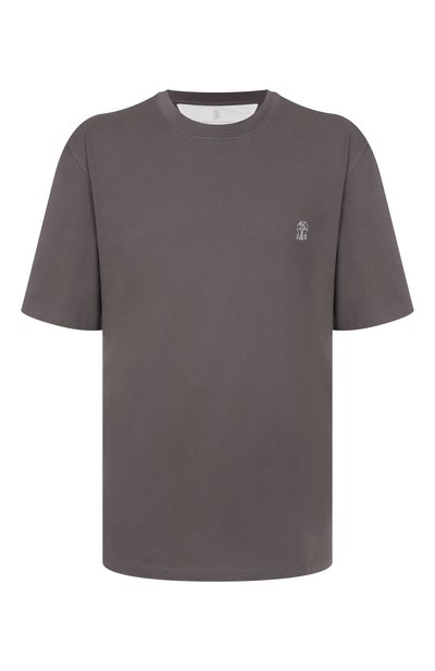 Мужская хлопковая футболка BRUNELLO CUCINELLI, арт. M0B138440W