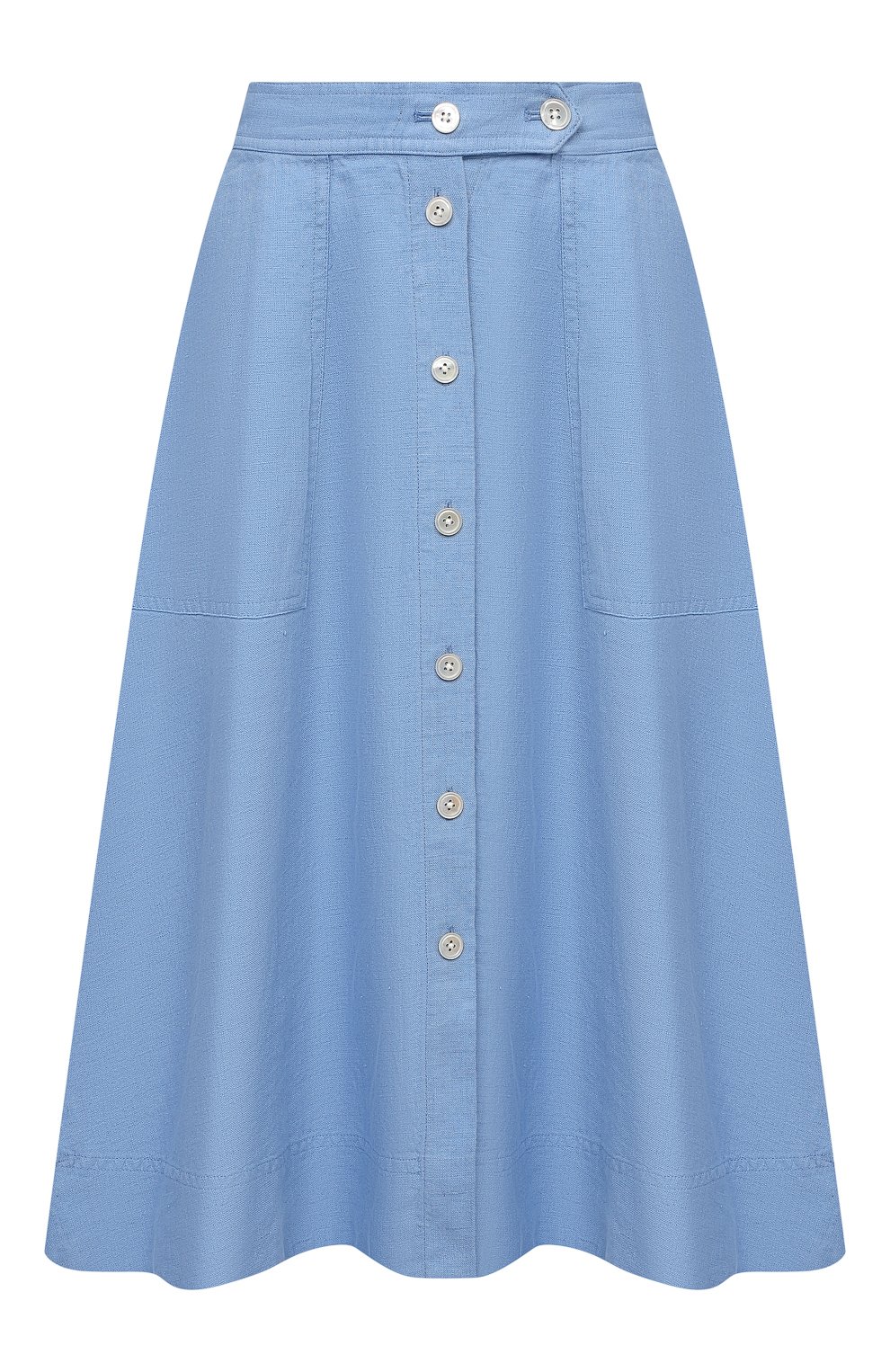 Льняная юбка POLO RALPH LAUREN синего цвета по цене 29950 руб., арт. 211837993, фото 1 Льняная юбка POLO RALPH LAUREN, арт. 211837993, фото 1