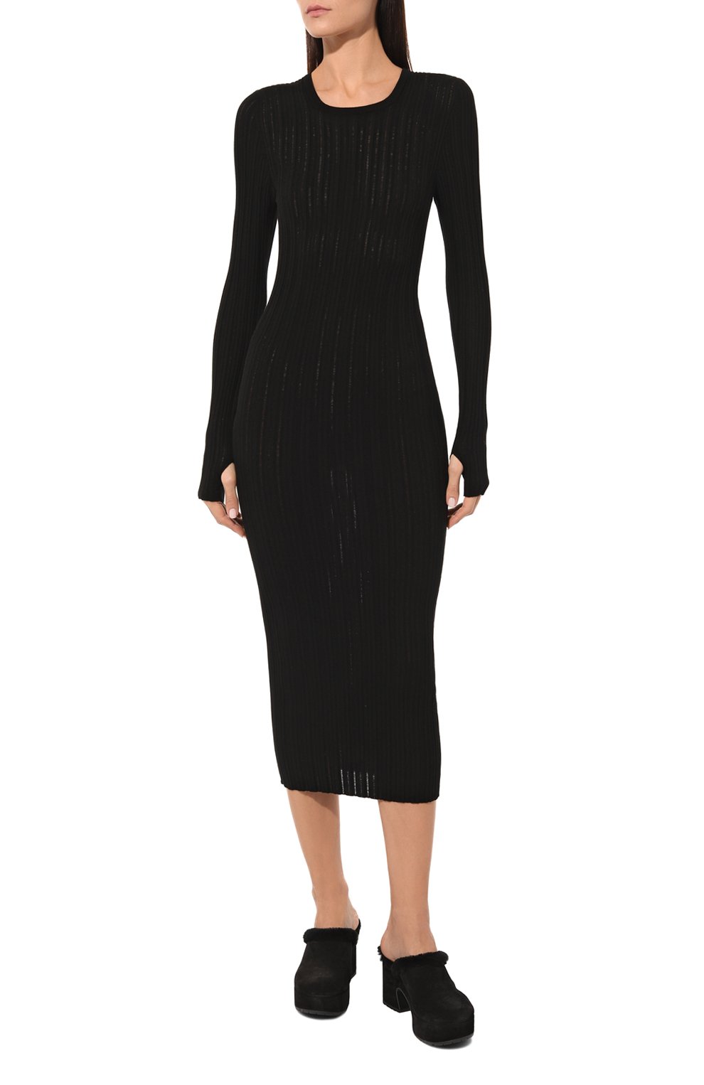 Платье из вискозы ISABEL BENENATO черного цвета по цене 55850 руб., арт. DK97F24, фото 3 Платье из вискозы ISABEL BENENATO, арт. DK97F24, фото 3