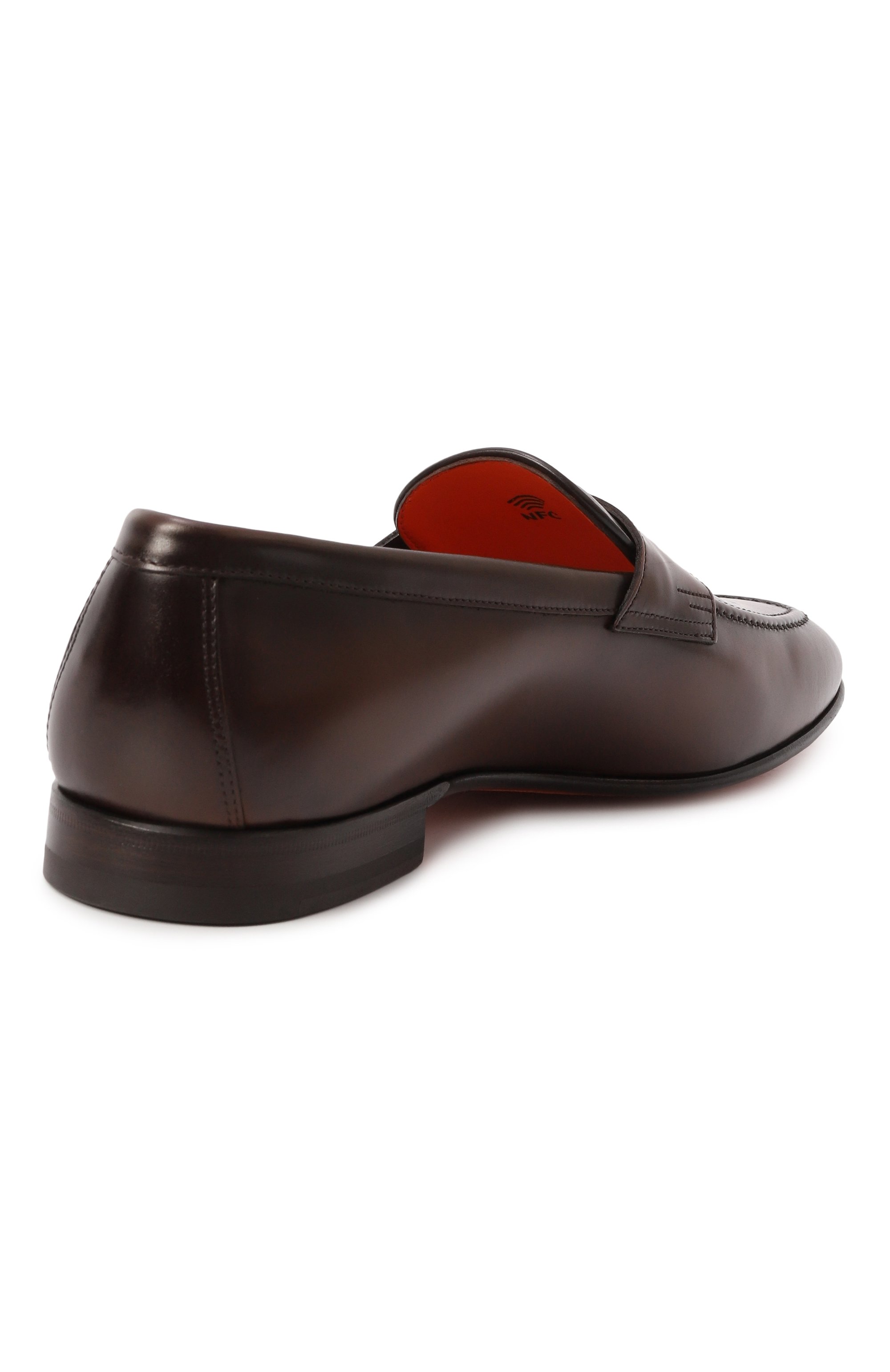 Кожаные пенни-лоферы carlos SANTONI темно-коричневого цвета по цене 82800 руб., арт. MCNG19044LA3GNTG, фото 5 Кожаные пенни-лоферы carlos SANTONI, арт. MCNG19044LA3GNTG, фото 5