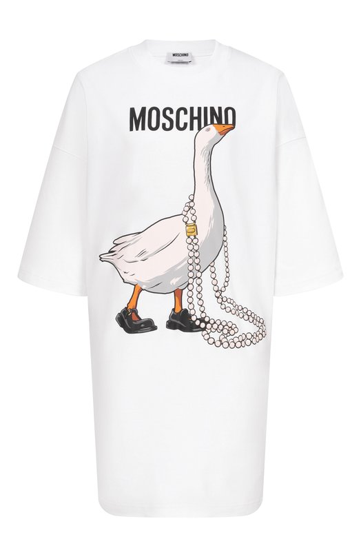 Хлопковое платье Moschino V0440/0542 Белый V0440/0542