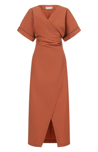 Женское хлопковое платье BRUNELLO CUCINELLI, арт. MP140AFR51