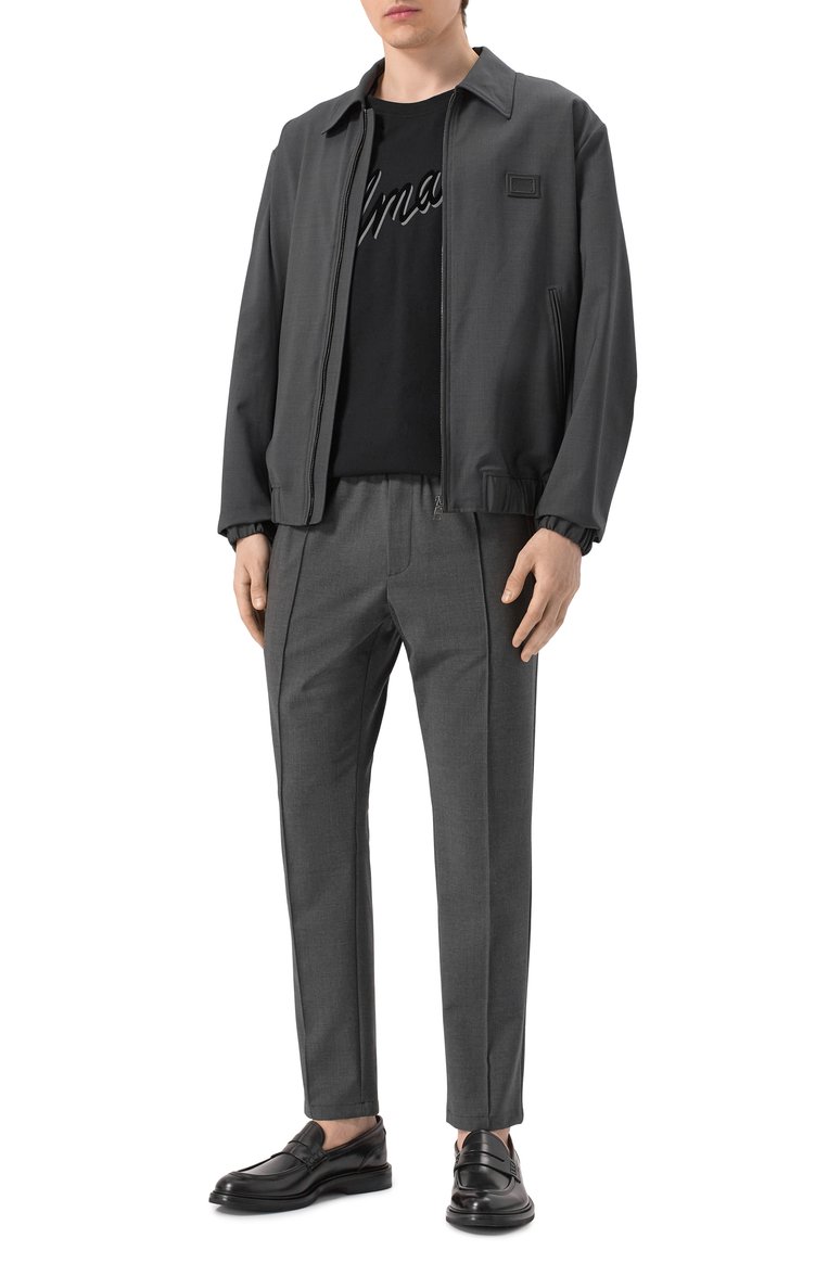 Мужская хлопковая футболка BALMAIN черного цвета, арт. EH1EG010/BC86 | Фото 2 (Материал сплава: Проставлено; Драгоценные камни: Проставлено; Рукава: Короткие; Длина (для топов): Стандартные; Принт: С принтом; Стили: Кэжуэл; Материал внешний: Хлопок; Кросс-КТ: Джерси; Мужское Кросс-КТ: Футболка-одежда)