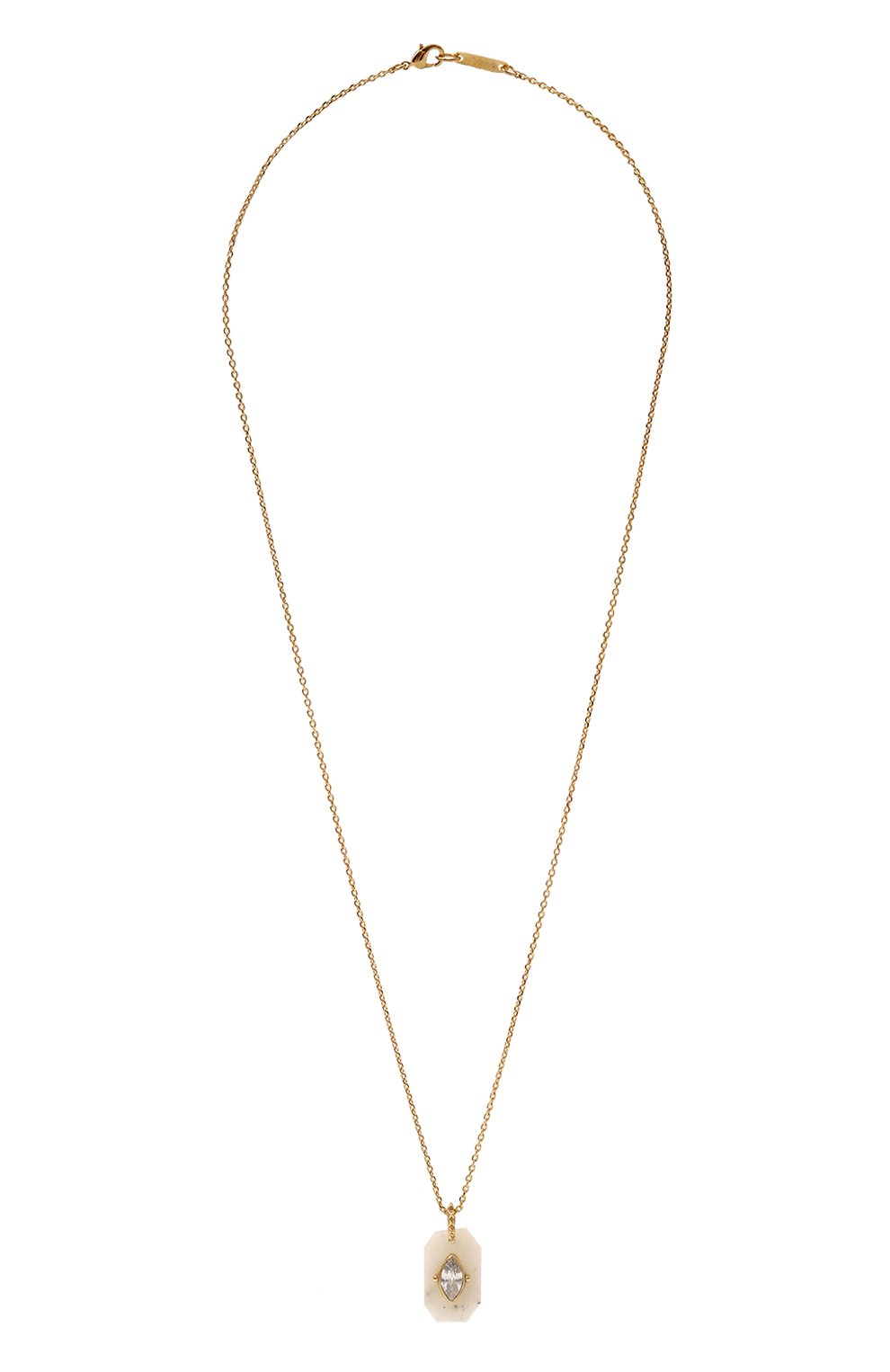 Подвеска на цепочке HANKA_IN кремового цвета по цене 15000 руб., арт. INS-LG47-PDL-CZ-0.5M, фото 1 Подвеска на цепочке HANKA_IN, арт. INS-LG47-PDL-CZ-0.5M, фото 1