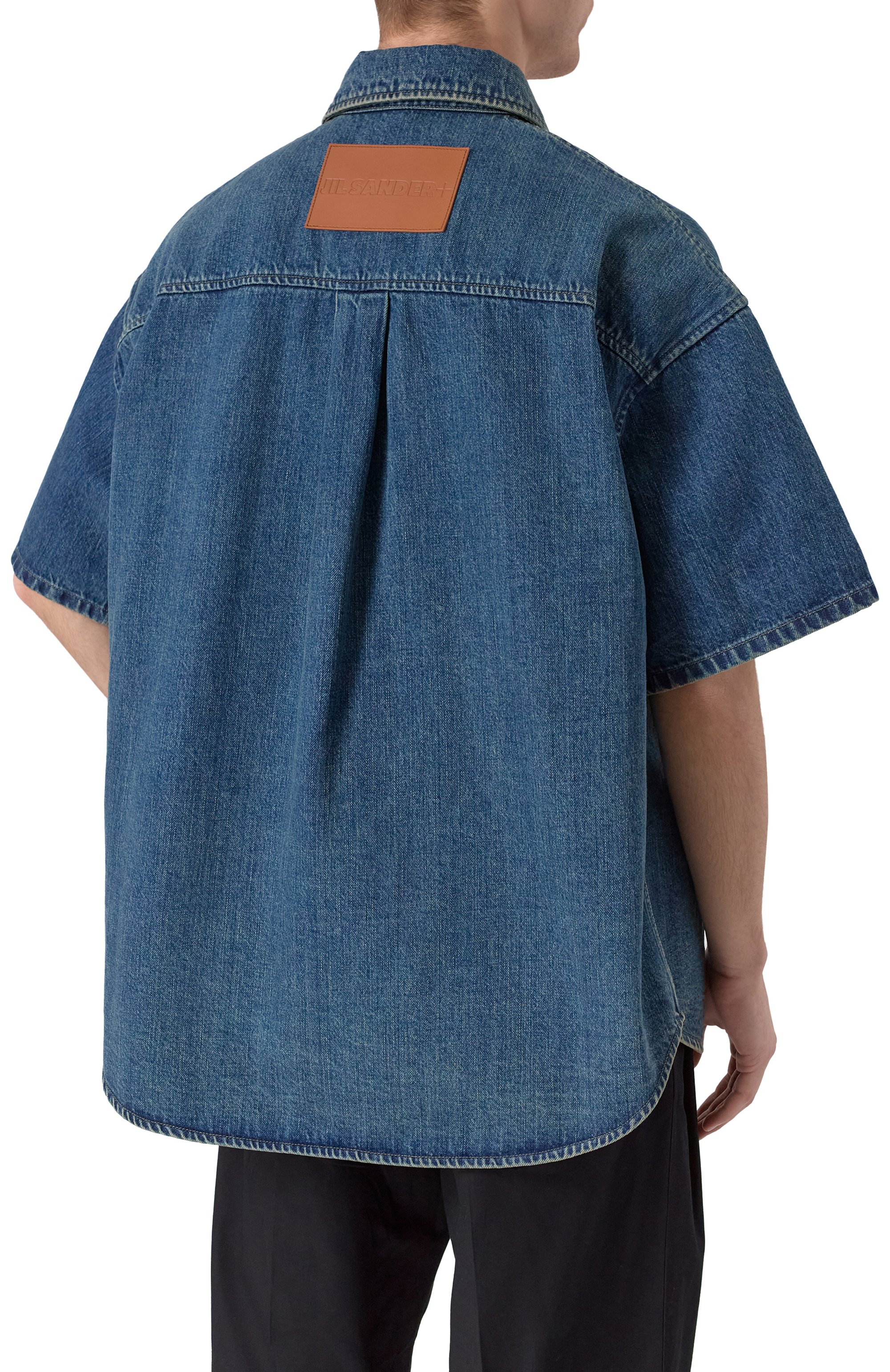 Джинсовая рубашка JIL SANDER синего цвета по цене 163000 руб., арт. J47DL0168-J45291, фото 4 Джинсовая рубашка JIL SANDER, арт. J47DL0168-J45291, фото 4