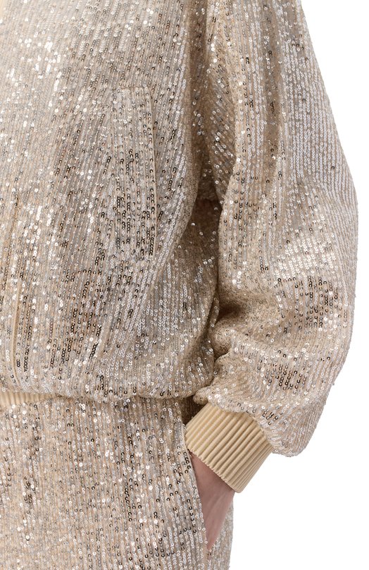 Бомбер с отделкой пайетками BOSS Orange 50548336 Золотой  50548336 Фото 5