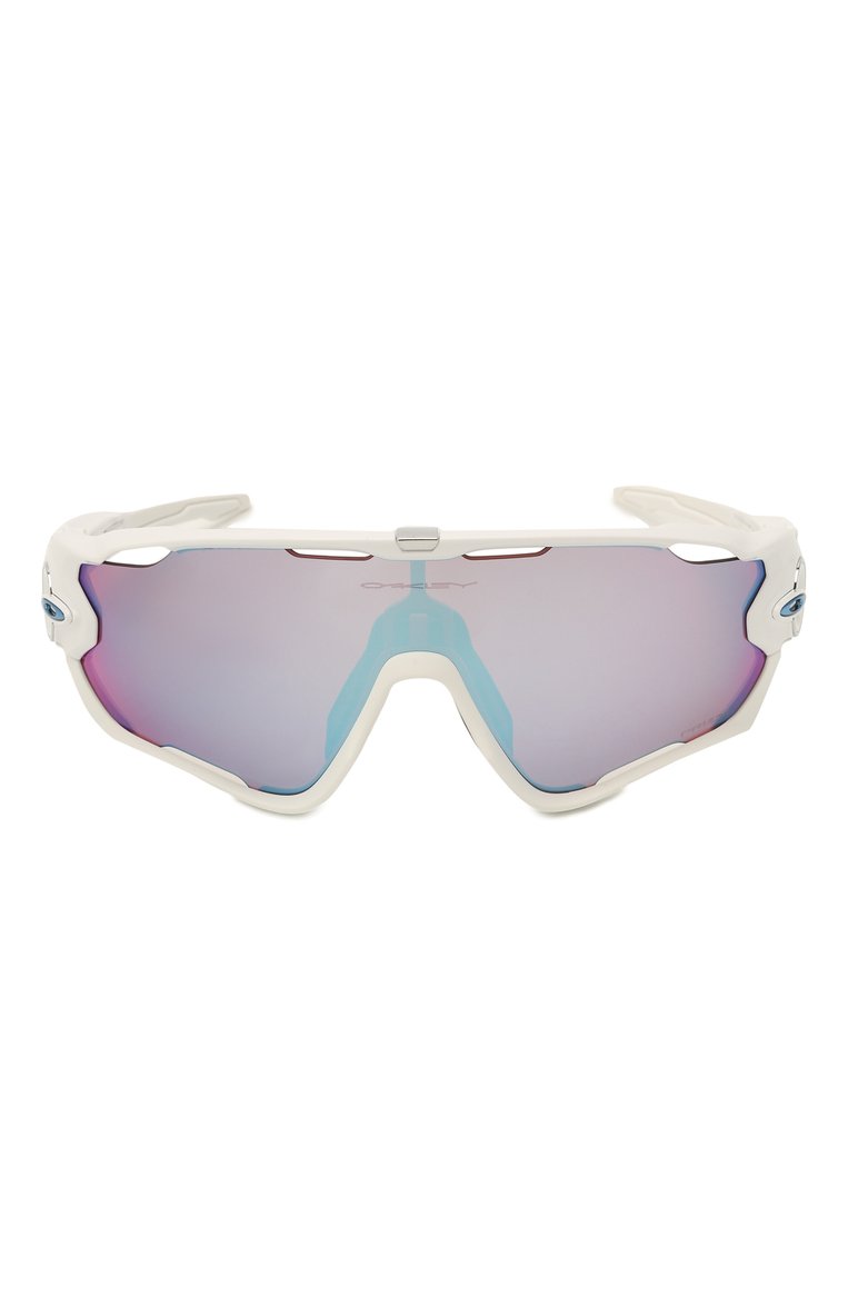 Женские солнцезащитные очки OAKLEY белого цвета, арт. 9290-929021 | Фото 4 (Кросс-КТ: С/з-унисекс; Региональные ограничения белый список (Axapta Mercury): Не проставлено, RU; Нос: Не проставлено; Материал: Пластик; Тип очков: С/з; Очки форма: Маска; Оптика Гендер: оптика-унисекс)