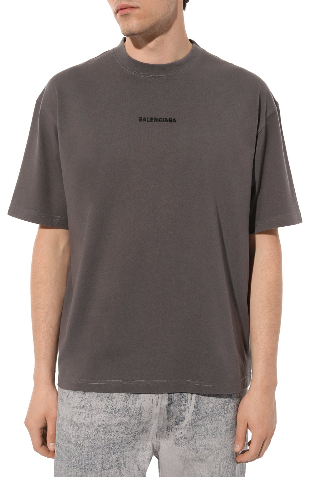 Хлопковая футболка BALENCIAGA, арт. 612966 TNVG9, фото 3