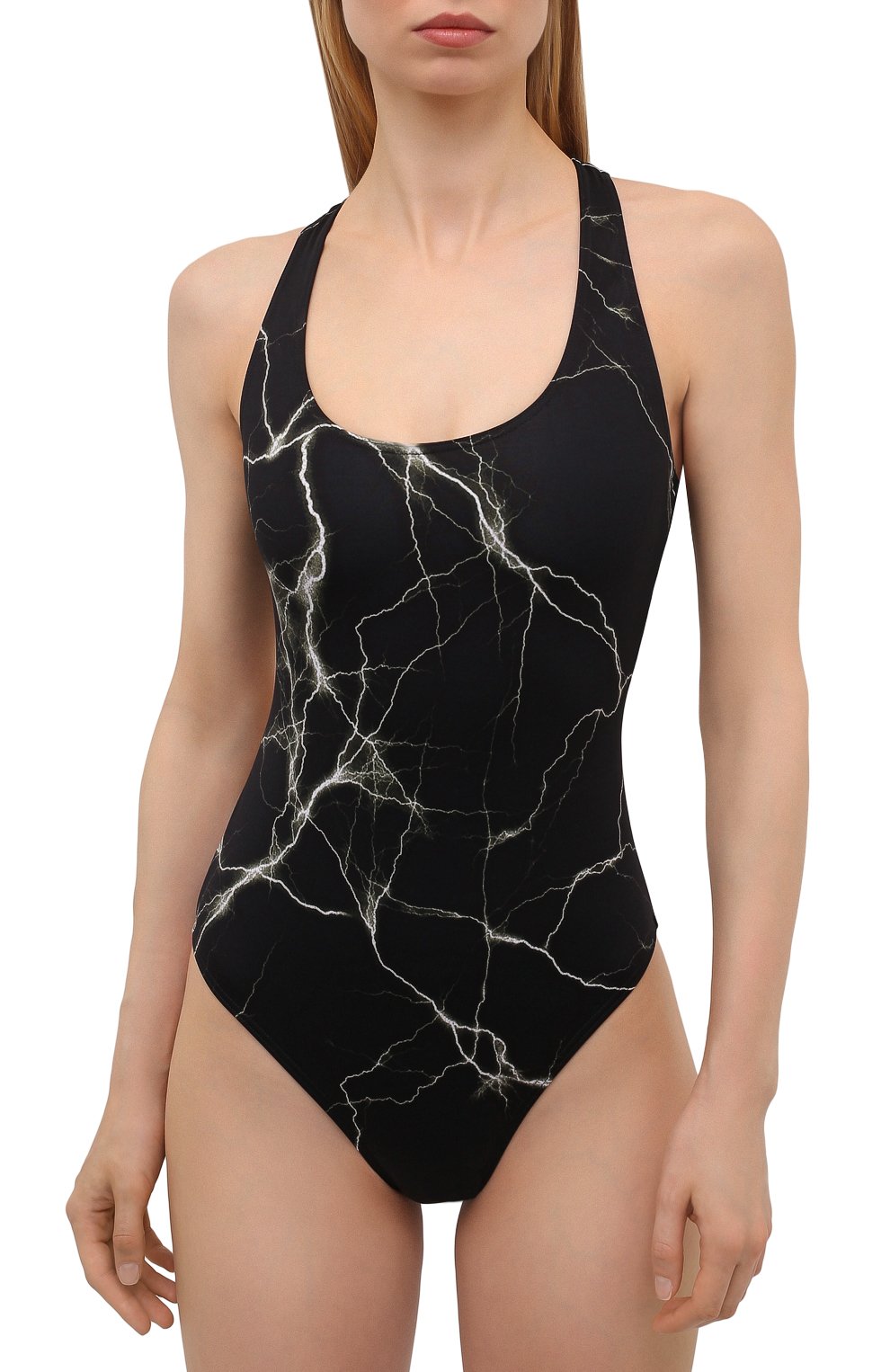 Слитный купальник VETEMENTS черного цвета по цене 53950 руб., арт. WA52TR410X 1332/BLACK LIGHTNING, фото 1 Слитный купальник VETEMENTS, арт. WA52TR410X 1332/BLACK LIGHTNING, фото 1
