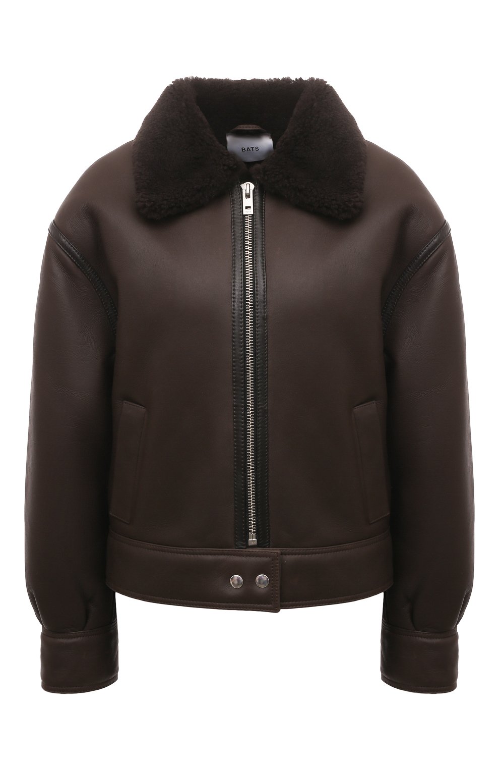 Дубленка из овчины BATS темно-коричневого цвета по цене 110000 руб., арт. OC_001_0, фото 1 Дубленка из овчины BATS, арт. OC_001_0, фото 1