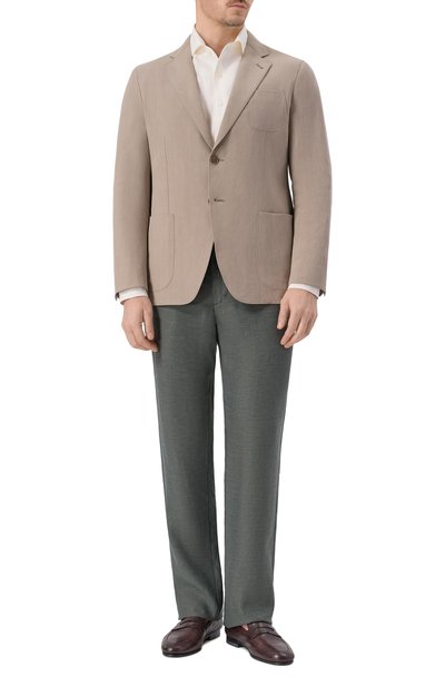 Льняной пиджак GIORGIO ARMANI бежевого цвета по цене 269500 руб., арт. GM000140/TE10954, фото 3 Льняной пиджак GIORGIO ARMANI, арт. GM000140/TE10954, фото 3