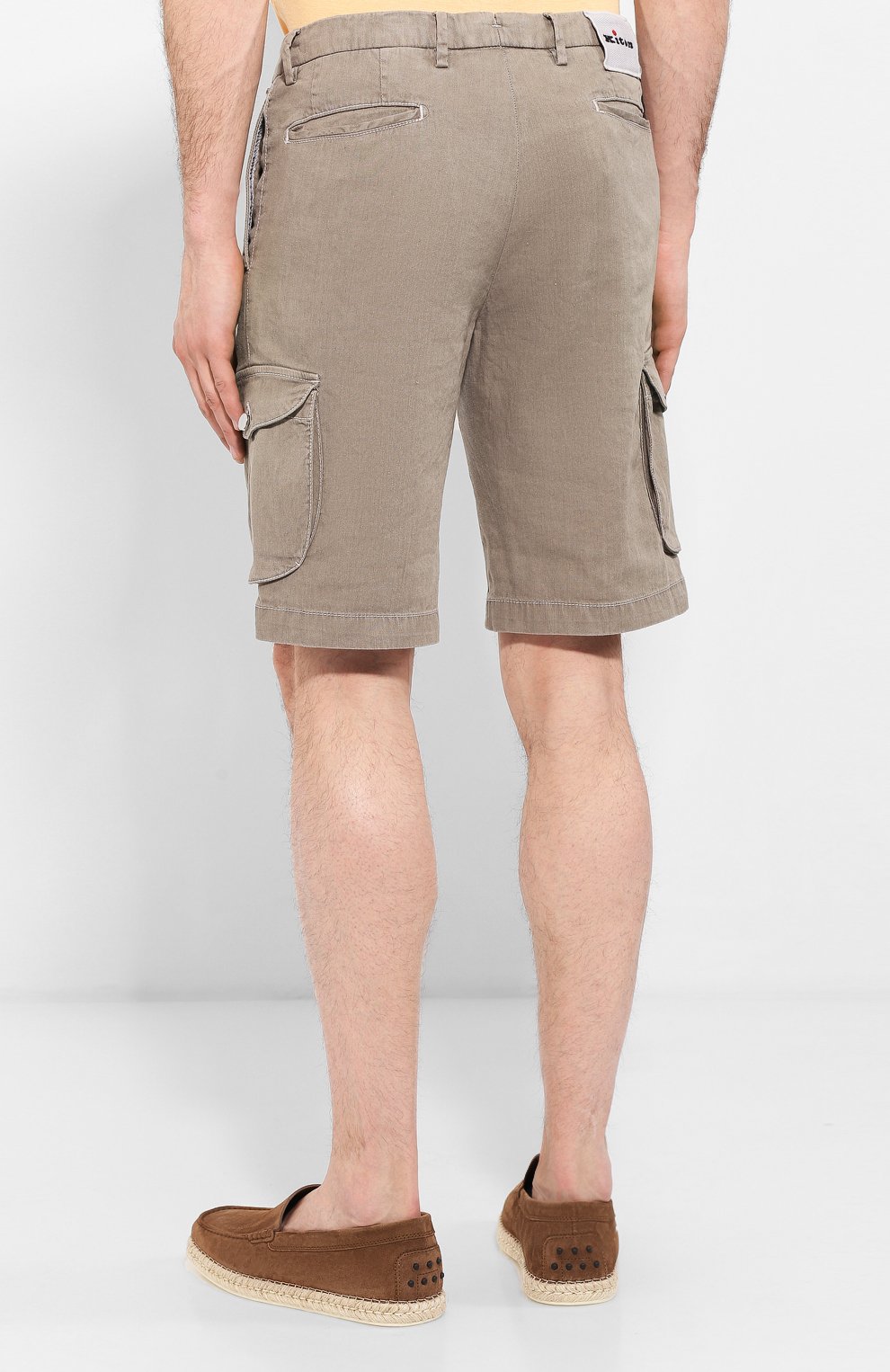 Шорты из смеси льна и хлопка KITON бежевого цвета по цене 84500 руб., арт. UFPPBJ07R89, фото 4 Шорты из смеси льна и хлопка KITON, арт. UFPPBJ07R89, фото 4