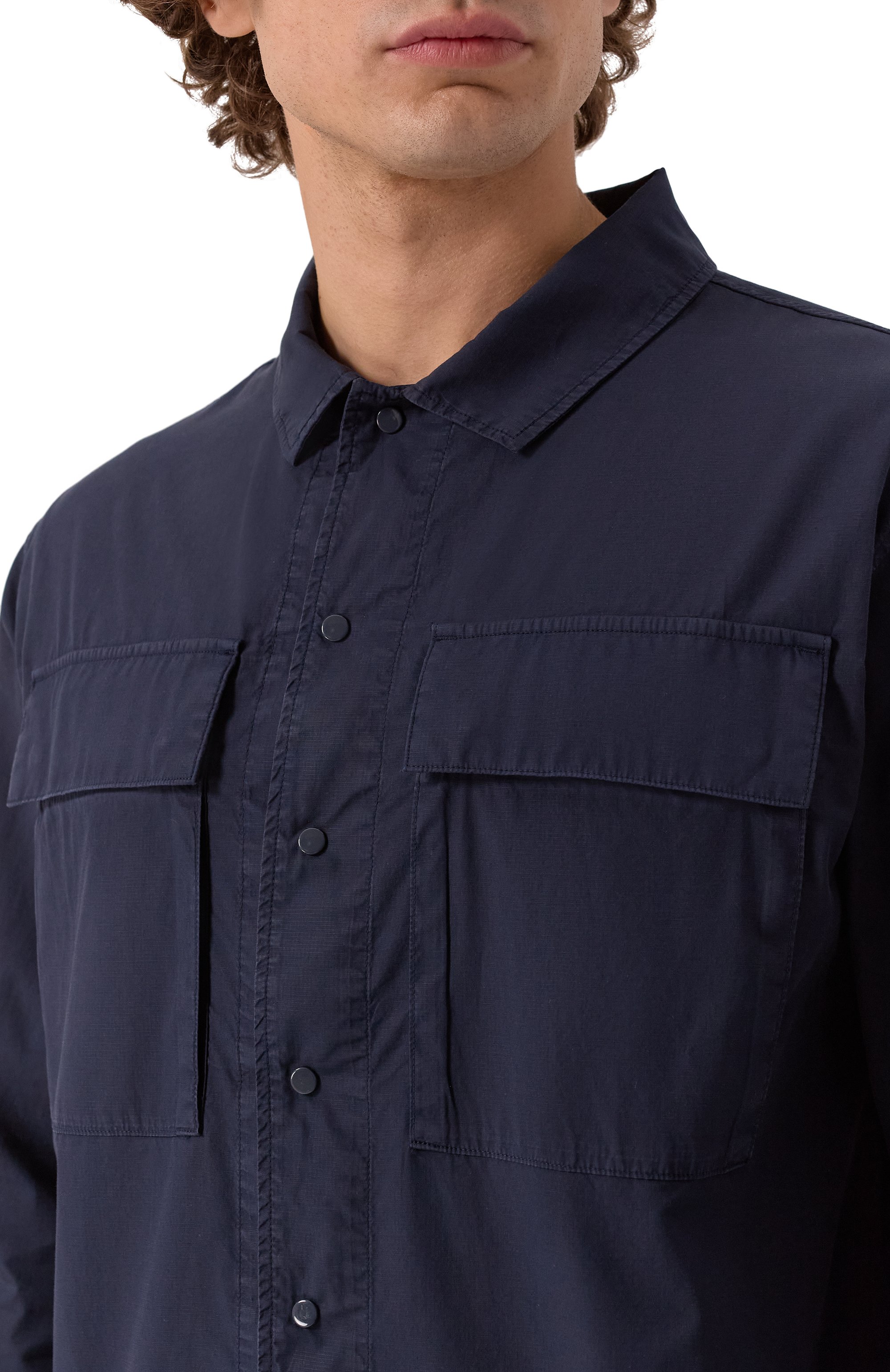 Хлопковая куртка-рубашка C.P. COMPANY, арт. 18CM0S237A005691G, фото 5