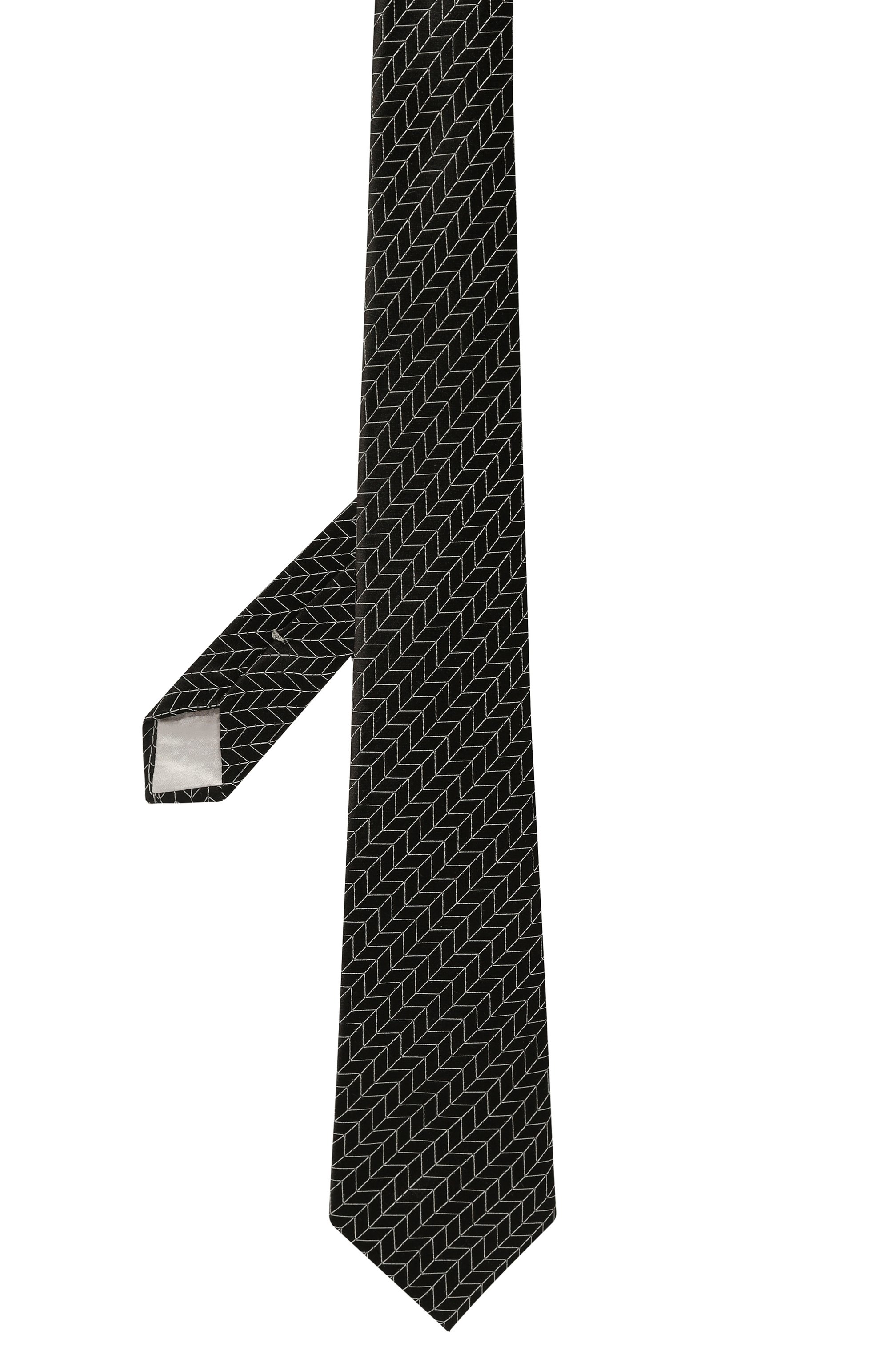 Шелковый галстук GIORGIO ARMANI черного цвета по цене 21600 руб., арт. GM000800/TE13680, фото 3 Шелковый галстук GIORGIO ARMANI, арт. GM000800/TE13680, фото 3