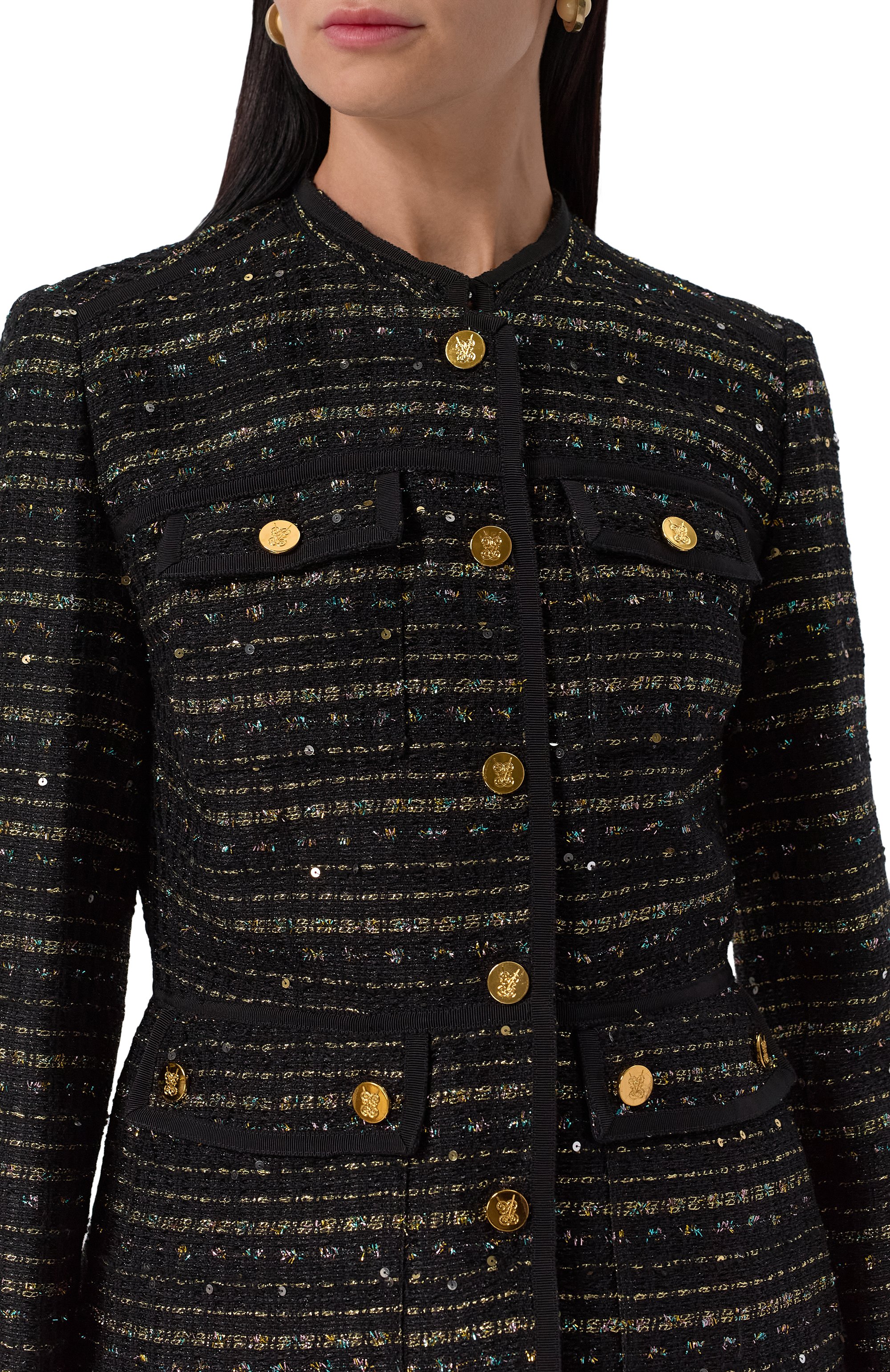 Твидовый жакет GIAMBATTISTA VALLI, арт. 25FWPVCA6034/03LIN, фото 5