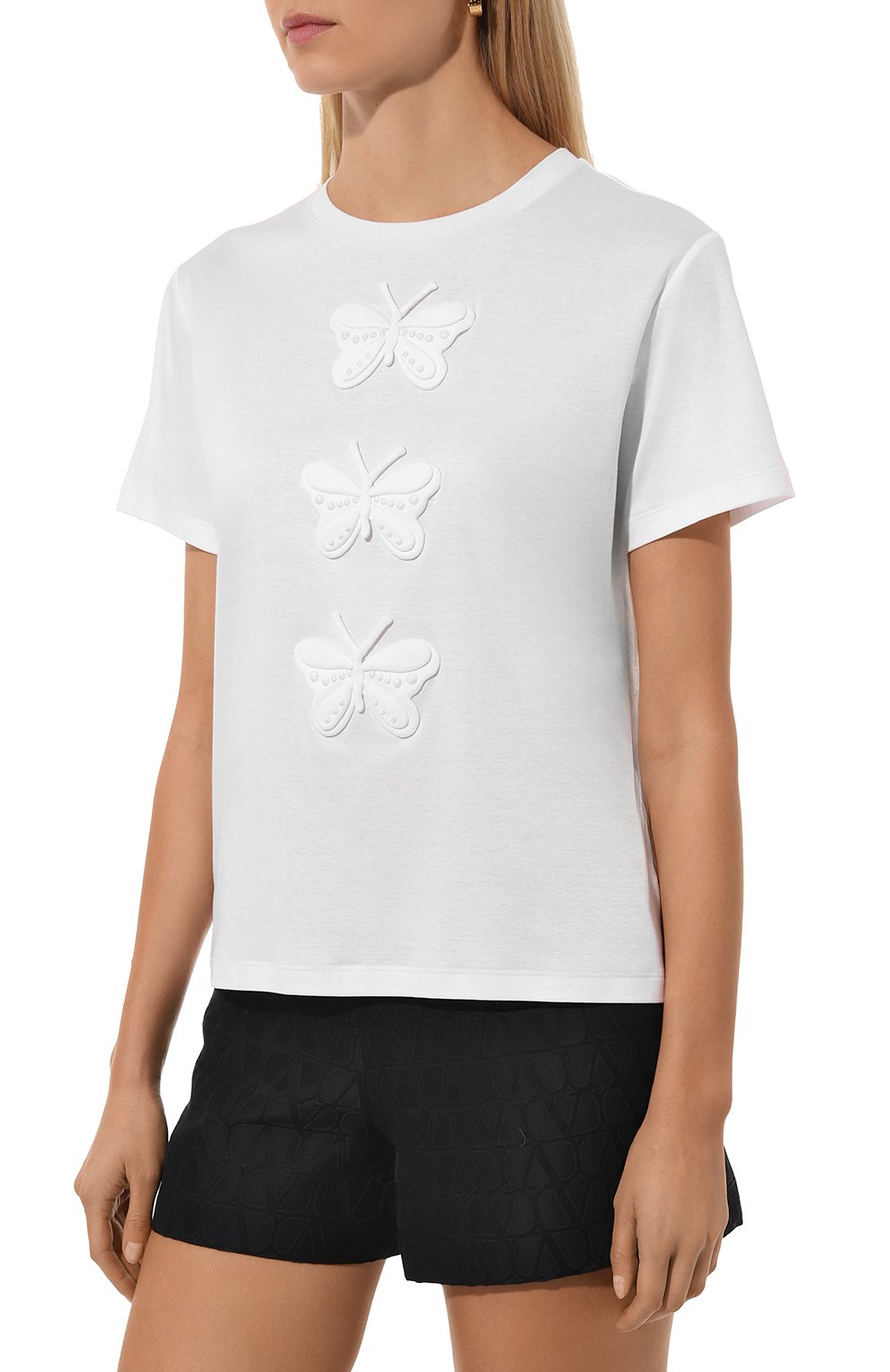 Хлопковая футболка VALENTINO, арт. 5B3MG23L8Q7, фото 3