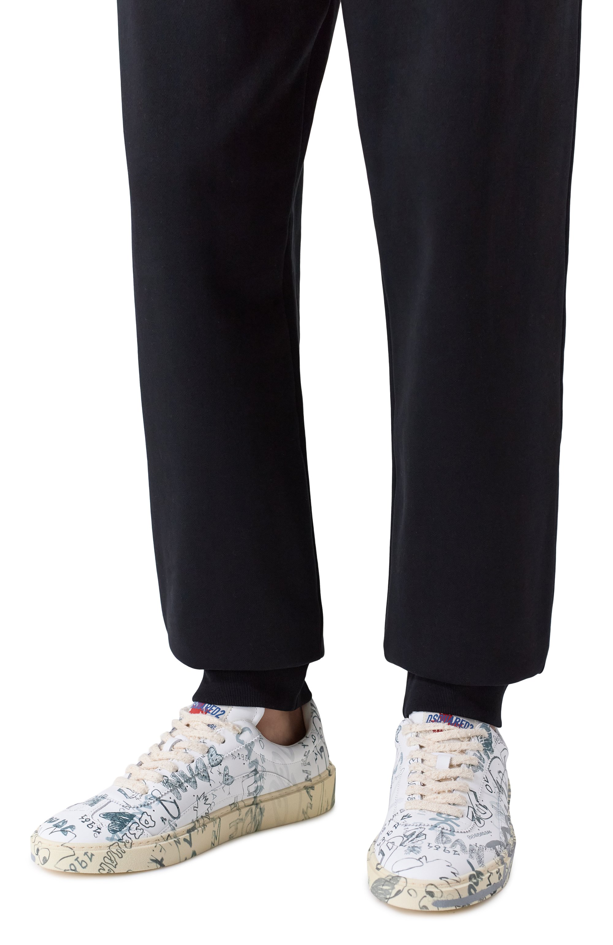 Кожаные кеды rider DSQUARED2 белого цвета по цене 64050 руб., арт. SNM0451/01504836, фото 3 Кожаные кеды rider DSQUARED2, арт. SNM0451/01504836, фото 3