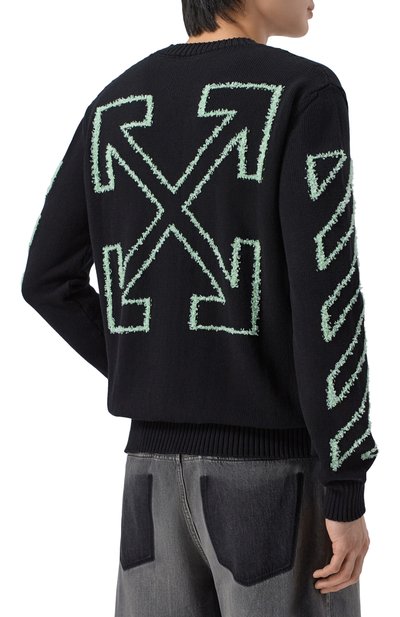 Хлопковый свитер OFF-WHITE, арт. 0MHE087S26KNI001, фото 4